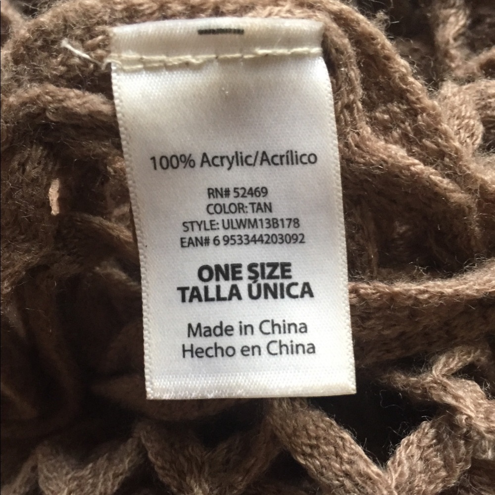 Light Brown Textured Infinity Scarf - Picture 4 of 5